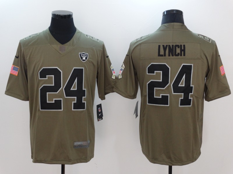 Men's Las Vegas Raiders Marshawn Lynch #24 Brown Jersey